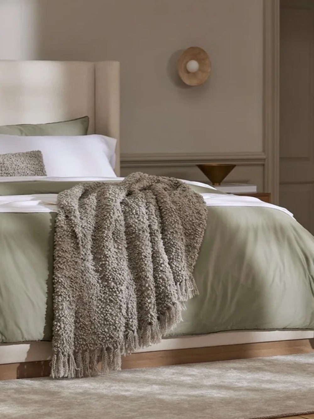 Boll&Branch Boucle Heathered Pewter Throw